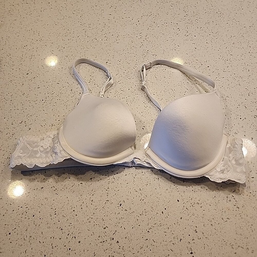 Wonderbra Padded Bra 36A White Underwire Padded Push Up 7640